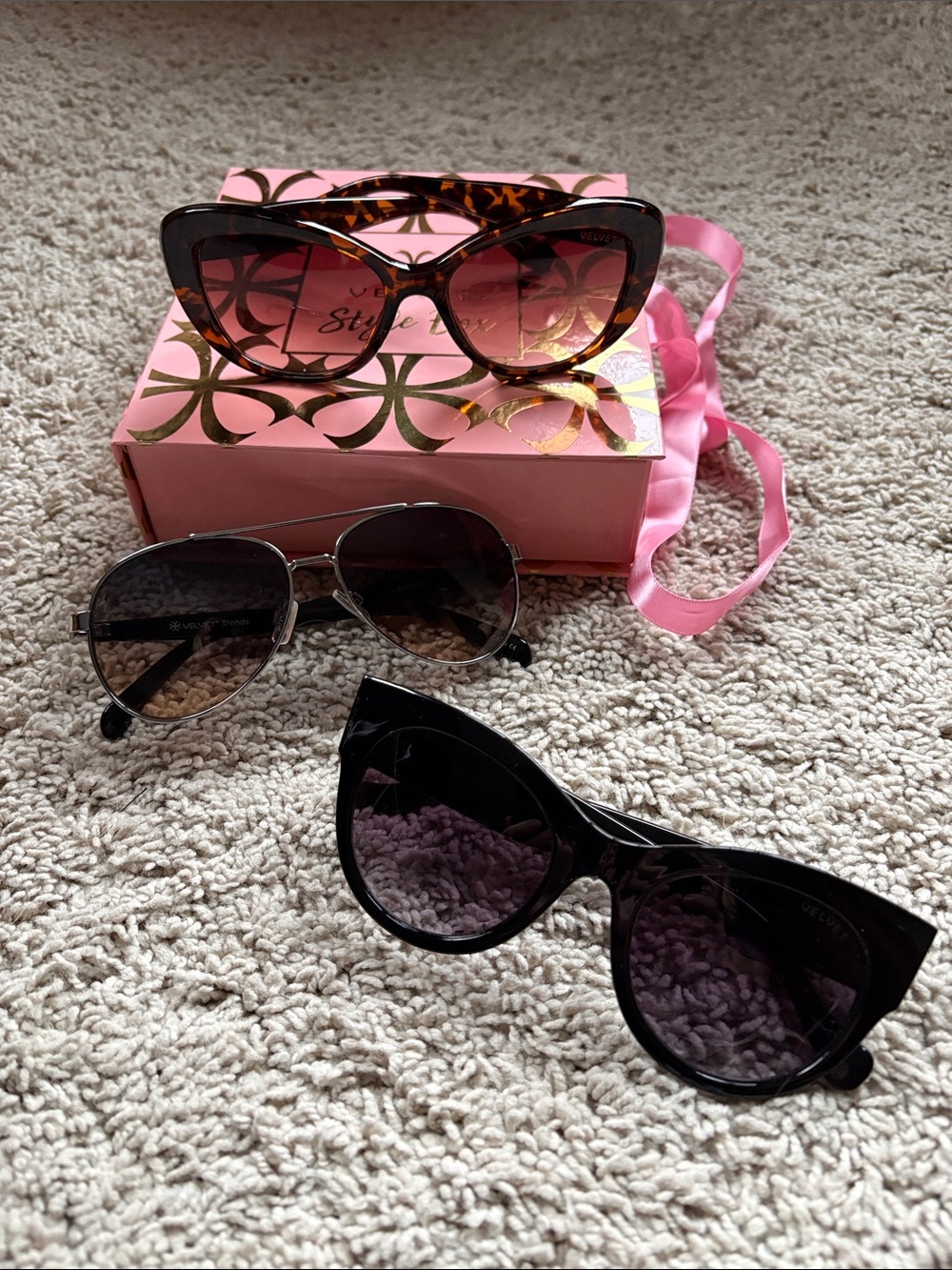 Velvet eyewear sunglasses trio